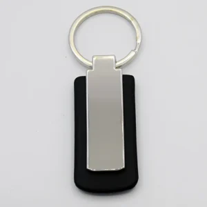 Leather & Metal Keychain